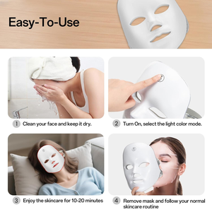 ปรับแต่งโลโก้ หน้ากาก 7 สี บำรุงผิวหน้า เครื่องนวดหน้าแบบชาร์จไฟได้ - Product Image 6