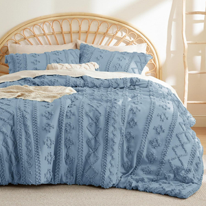 Tufted Boho Comforter thiết lập thân thiện với môi Vua kích thước với gối shams Chic thêu giường thiết lập mềm Jacquard Comforter - Product Image 6