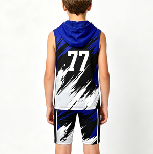 Sweat-shirt à capuche pour jeunes 7v7, séchage rapide, évacuation de l'humidité, léger, uniforme d'entraînement d'équipe - Product Image 3