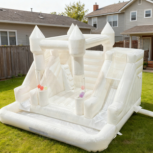 Château Gonflable Blanc de Luxe pour Mariage et Fêtes avec Toboggan – Location Commerciale - Product Image 3