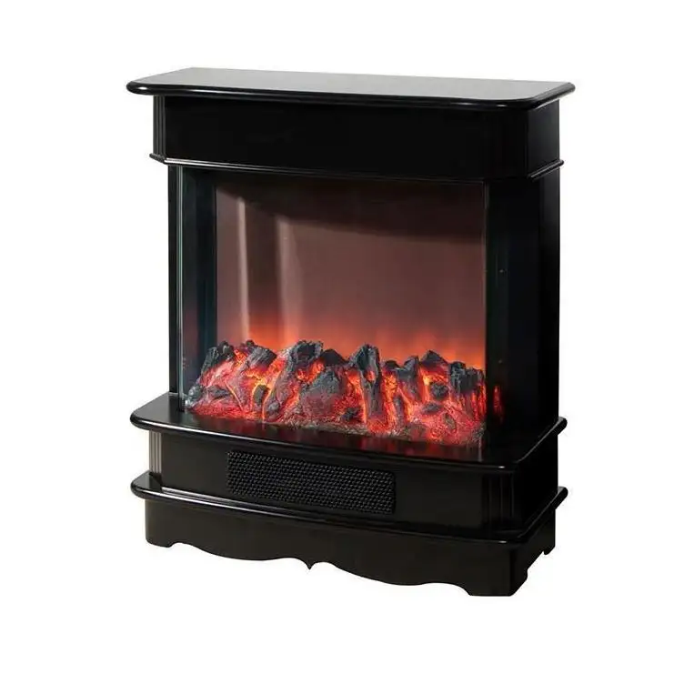 Chimenea木製暖炉火テーブル鋳鉄装飾卸売暖炉用3面壁掛けスクリーンガラスセラミック