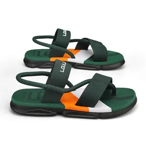 Sandal jepit pantai warna-warni sandal jepit besar kustom flip flop penggunaan ganda sandal jepit pantai pria