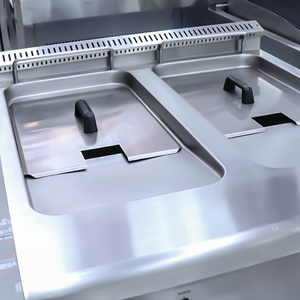 <span class=keywords><strong>Friteuse</strong></span> électrique commerciale HELAXEN TL-RC-2E(900) <span class=keywords><strong>à</strong></span> 2 cuves et 2 paniers en acier inoxydable 1800W 380V - Product Image 4