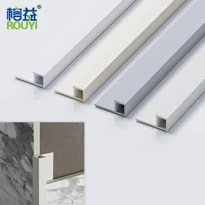 Foshan gaya Modern disesuaikan ubin PVC Trim tepi bulat sudut Strip plastik 8mm 10mm 12mm