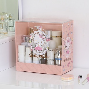 Caixa para armazenamento de cosméticos, caixa de plástico para organizar maquiagem com cobertura destacável - Product Image 6