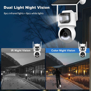 आइससी 10x ज़ूम 24/7 रिकॉर्ड 4mp डुअल लेंस 2-स्क्रीन 4 जी सुरक्षा आउटडोर कोई डेटा उपयोग शुल्क cccTV निगरानी सौर कैमरा - Product Image 6