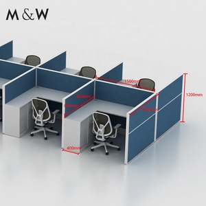 M & W โต๊ะทำงานเฟอร์นิเจอร์อลูมิเนียมที่ทันสมัยพาร์ทิชันสำนักงานแบบแยกส่วน - Product Image 1