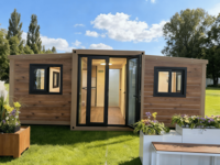 Maison préfabriquée extensible personnalisée de 20 pieds, 30 pieds, 40 pieds avec cuisine, villa préfabriquée, appartement pour grand-mère, maison portable, casa portable