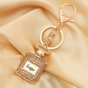 Đồ trang sức thời trang xe Túi xách Key chủ Rhinestone pha lê nước hoa chai Hình dạng mặt dây chuyền Keychain - Product Image 3