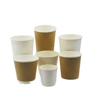 מפעל חד פעמי קפה כוסות לוגו לוגו קפה כוסות חד פעמי מתכלה כוס קפה עם מכסה