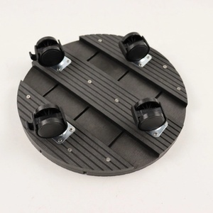 Chariot à plantes WPC mobile, robuste, portable, avec 2 <span class=keywords><strong>roulettes</strong></span> métalliques verrouillables pour une utilisation en intérieur/extérieur (noir) - Product Image 3