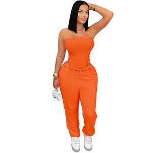 Ensemble 2 pièces t-shirt et pantalon de survêtement délavé à l'acide, combinaison taille haute à bande torsadée élastique pour femme - Product Image 4