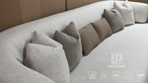 Updecors - Juego de Muebles Italianos de Diseño Nuevo, Tapicería Personalizada, Juego de Tela Seccional de 2-3 Plazas para Sala de Estar - Product Image 4