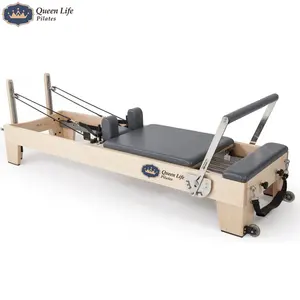 QueenLife – lit de Studio de Yoga Pilates en bois d'érable blanc avec boîte et planche à sauter