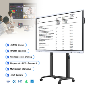 หน้าจอไวท์บอร์ดอัจฉริยะแบบอินเทอร์แอคทีฟขนาด <span class=keywords><strong>98</strong></span> นิ้ว ความละเอียด 4K กล้อง 48MP พร้อมฟังก์ชัน AI สแกนลายนิ้วมือ สำหรับใช้งานในโรงเรียน - Product Image 1