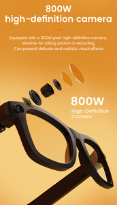 Lunettes Intelligentes IA E09 avec Caméra HD 8MP, Enregistrement Vidéo 1080P, Traduction en Temps Réel, Assistant Vocal IA et Image de Voyage - Product Image 2