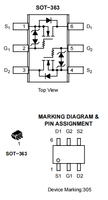 Diode TVS bidirectionnelle Leiditech LM-NUP4202W1T2GN SOT-363 5V 0.8pF pour l'électronique grand public et les équipements de communication 854110