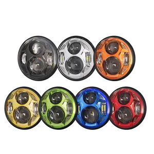 LOYO Dot Approved 7Inch Round Led Headlight Led 7'' Design Round Headlamp With 9Pcs 5W Led For Jeep Motorcycle