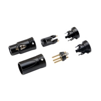 Adaptateur de connecteur XLR à angle droit à 3 broches, profil bas, plaqué or, rotatif et réglable, pour table de mixage de studio d'enregistrement audio