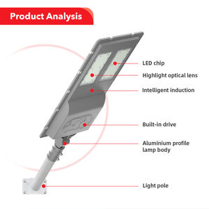 Jiewei-luz de inducción inteligente para patio público, Panel Solar Led SMD de alta calidad, 60w, 100w, 200w - Product Image 3