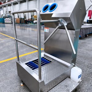 Industriële automatische laarsreinigingsmachine, laarsdesinfectiestation, laarshygiëne-reinigingsstation - Product Image 2