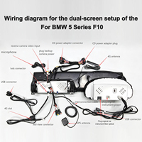 Navihua Écran incurvé 32 pouces Tableau de bord Compteur de vitesse Panneau LCD Autoradio Android Carplay Navigation pour BMW Série 5 F10/F11/F18
