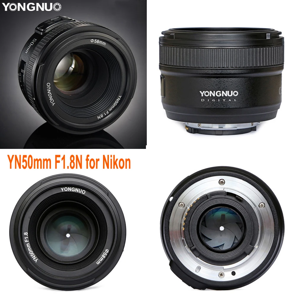 YONGNUO Yn50mm F1.8 Lens for Nikon DSLR Cameras - Prime Focus