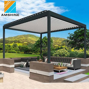 Pergola personnalisée, toit à persiennes réglable, pavillon motorisé <span class=keywords><strong>de</strong></span> jardin étanche et gazebo installé sur une jetée en béton - Product Image 1