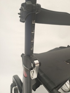 Déambulateurs en fibre de carbone pour personnes âgées avec siège, déambulateur pliable, hauteur de la poignée réglable, déambulateur roulant léger - Product Image 4