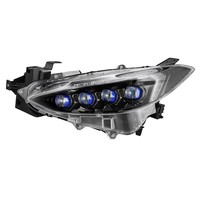 Dragon Crest 1416 Ensemble de phares pour Mazda3 Axela, mise à niveau 45W, clignotants dynamiques, lentille matricielle en cristal, feux de jour LED
