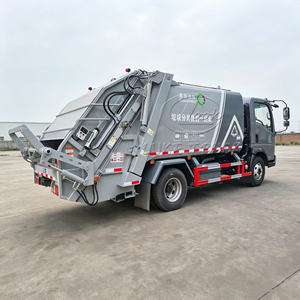 Camion compacteur de déchets avec réservoir d'égouts, élévateur de bacs hydraulique, pour voies étroites, collecteur de déchets urbains - Product Image 5