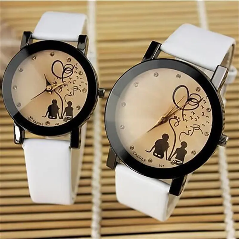 YAZOLE Fashion A Pair couple Watch Women Watches Lovers Watch Female Clock Montre Femme Relogio Feminino valentine's day Gift