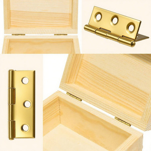 Mini Bisagra Dorada de Acero Inoxidable para Muebles, Cajas de Regalo de Madera y Puertas de Armario - Product Image 3