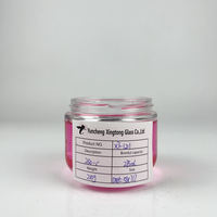 Pot en verre transparent à large ouverture pour crème cosmétique, récipient en verre pour aliments avec col à vis