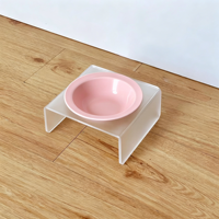 Bol à nourriture pour animaux de compagnie en céramique pliable et étanche avec support en acrylique surélevé pour poulets – Gamme Premium de bols et mangeoires