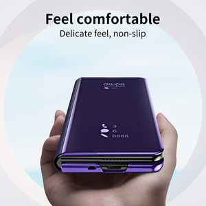 Funda de Lujo con Espejo Inteligente para <span class=keywords><strong>Samsung</strong></span> <span class=keywords><strong>Galaxy</strong></span> Z Fold 3 4 5 6 7 S24 S25 S26 Ultra, Antigolpes, de Cuero, con Soporte - Product Image 3