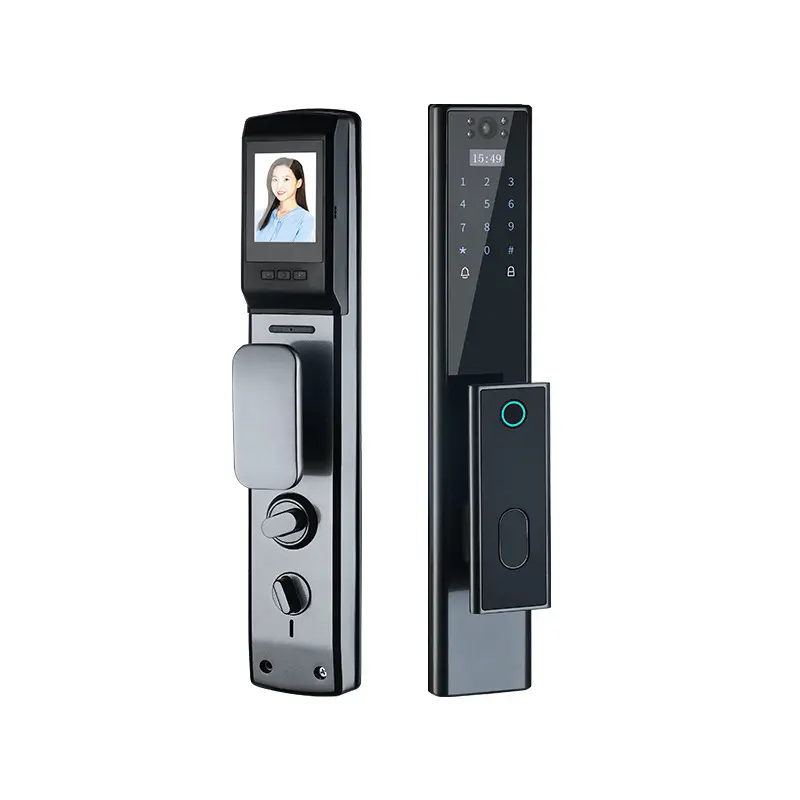 glass door smart lock Surveillance camera visual anti theft intelligent door lock smart lock