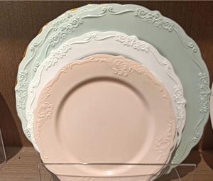 BST <span class=keywords><strong>Euro</strong></span> 7.5 "9" 10.25 "Fournitures de fête multicolores réutilisables Assiettes de chargeur en plastique Vaisselle de mariage - Product Image 6