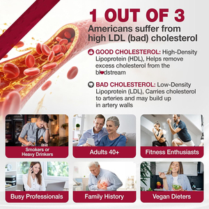 Complément de qualité supérieure à base de CoQ10 et de levure de riz rouge pour soutenir la fonction cardiovasculaire, les lipides sanguins, le vieillissement sain et la santé cardiaque - Product Image 4