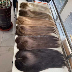 Topper per capelli da <span class=keywords><strong>donna</strong></span> con base mono 5.5''x6'' e 3''x5'', in vero capello umano europeo biondo - Product Image 5