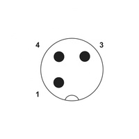 Connecteur M12 mâle personnalisé, code A, non blindé, disponible en 3, 4, 5, 8, 12, 17 contacts pour connecteurs satellite