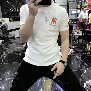 <span class=keywords><strong>เสื้อยืด</strong></span>โอเวอร์ไซส์ผู้ชาย ผ้าฝ้ายถัก 100% หนัก 220 กรัม ทรงบ็อกซี่ สไตล์สตรีทแวร์ ตัดสั้น พิมพ์โลโก้ตามสั่ง คุณภาพสูง - Product Image 3