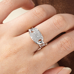 Großhandel Herrenring Hip-Hop Iced Out Liebes-Romantik-<span class=keywords><strong>Ring</strong></span> Versprechen Mode 5A Klarer Runder Zirkon Kubanische Kette Verlobungsring - Product Image 4