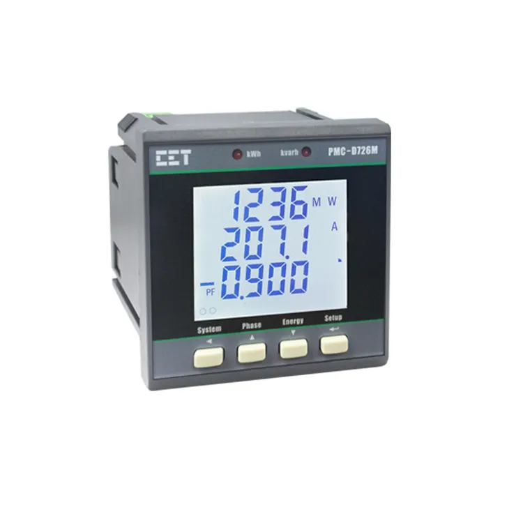 Cet PMC-D726M Drie Fase 4 Draad Analoge Volt Amp Meter Multifunctionele Digitale Panel Meter Energie