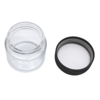 Bocaux en verre ronds en plastique résistants aux enfants pour fleurs et médicaments, avec couvercle, 1-4 oz, personnalisables, vente en gros