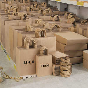 Bolsas de Compra de Papel Kraft Biodegradables con Logotipo Personalizado, Bolsas de Regalo Ecológicas Marrones, Embalaje Reciclable al por Mayor - Product Image 2