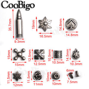 धातु स्टड Rivets Spikes स्टाइलिश Riveting बटन चमड़े के कपड़े बैग जूते DIY शिल्प सामान गुलाब बुलेट हिमपात का एक खंड # GZ112 - Product Image 2