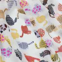 Chat mignon imprime longue taille Viscose printemps écharpes femmes mode doux coton sentiment Hijab écharpe gland imprimé écharpe châles