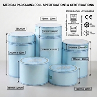 Rouleau de Stérilisation Plat en Film Composé CPP/PET pour Consommables Médicaux et Dispositifs Dentaires – Vente en Gros