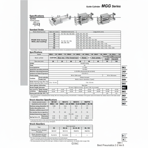 MGGLB20-250 de vérin de guidage pneumatique SMC - Product Image 1